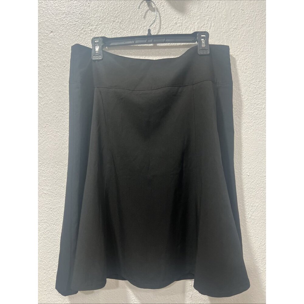 Sweet Lily Womens Skirt Size 10 Black Swing Ruffle Flowy‎ Skater A Line